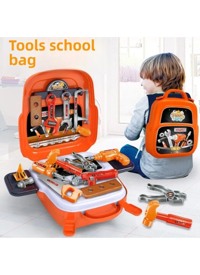 Generic - Playhouse Toolbox Science And Education Toy Suitcase Boys And Girls Simulation Playhouse Maintenance Backpack Case-Color:Tableware Store Ben Shake Box Packaging - Image 1