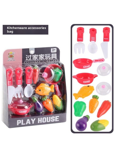 Playhouse Toolbox Science And Education Toy Suitcase Boys And Girls Simulation Playhouse Maintenance Backpack Case-Color:Tableware Store Ben Shake Box Packaging