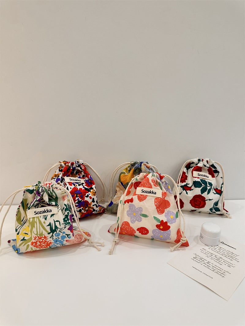 34225 Storage Bag Small Cloth Bag Japanese Lipstick Bag Carry-On Cosmetic Bag Women Portable Cosmetic Bag Drawstring Bag - Image 2