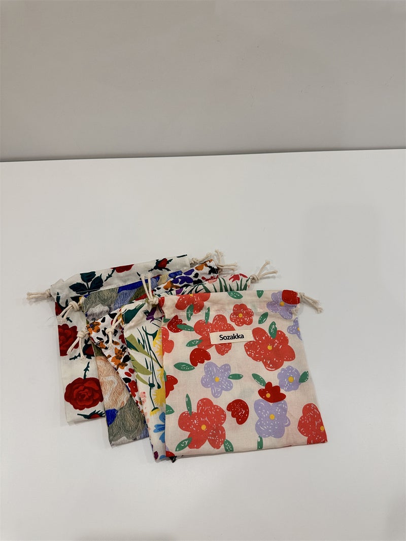 34225 Storage Bag Small Cloth Bag Japanese Lipstick Bag Carry-On Cosmetic Bag Women Portable Cosmetic Bag Drawstring Bag - Image 4