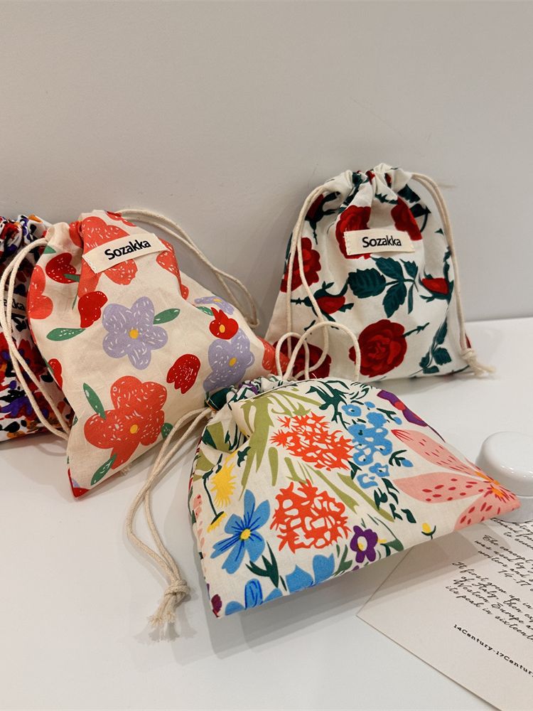 34225 Storage Bag Small Cloth Bag Japanese Lipstick Bag Carry-On Cosmetic Bag Women Portable Cosmetic Bag Drawstring Bag - Image 3