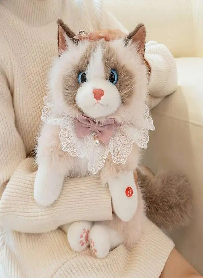 bosig® This unique and adorable backpack is great for cat lovers and fashion | Experience the charm of our Realistic Stuffed Cat Shaped Backpack, designed to resemble a lifelike cat | (grey) - Image 3