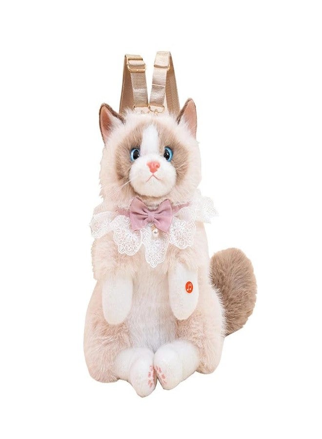 bosig® This unique and adorable backpack is great for cat lovers and fashion | Experience the charm of our Realistic Stuffed Cat Shaped Backpack, designed to resemble a lifelike cat | (grey) - Image 1
