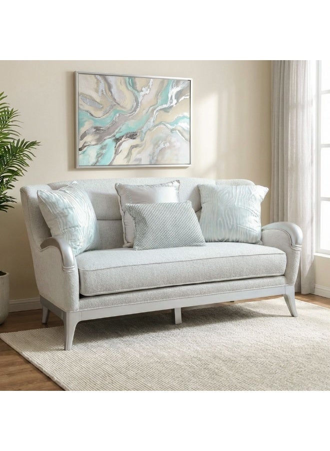 Busselton 2 Seater Fabric Sofa I Modern Design Two Seat Sofas I Comfortable Living Room Furniture L 180 x W 91 x H 99 cm Grey