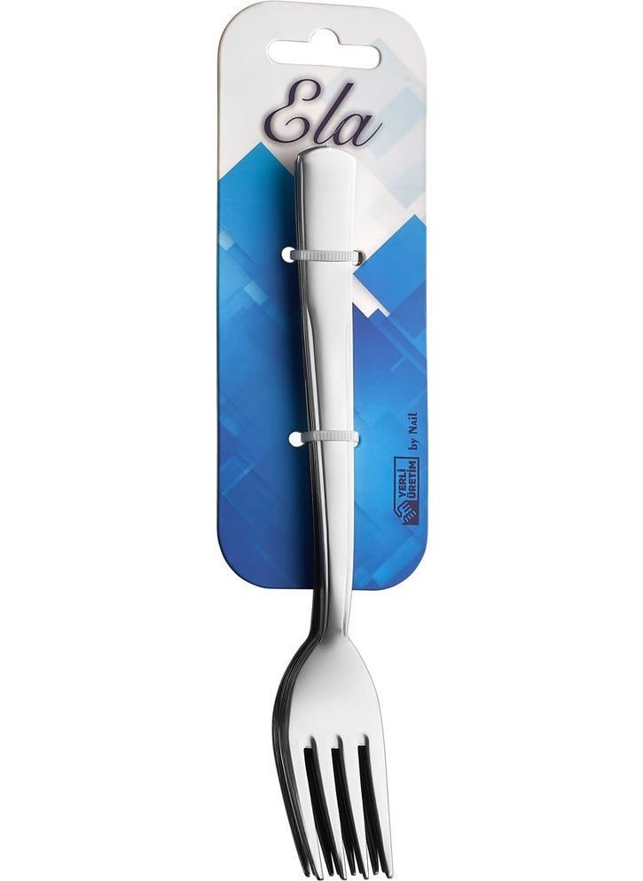 Emir Çelik Ela Model Plain Dinner Fork 12 Pieces  - Image 1