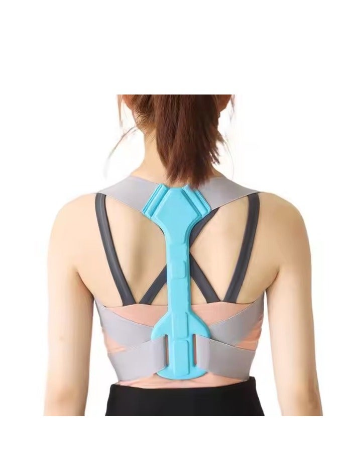 Back Support Belt Posture Corrector Adjustable Upper Back Brace Supports and Straightens the Spine to Relieve Shoulder Neck and Back Pain Size L - Image 1