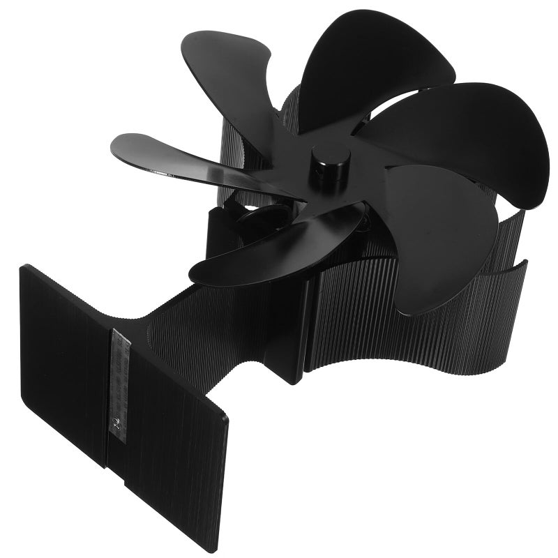 Heat Powered Fireplace Fan 5 Blade Silent Stove Blower Warm Air Circulator - Image 2