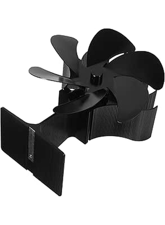 Heat Powered Fireplace Fan 5 Blade Silent Stove Blower Warm Air Circulator - Image 1
