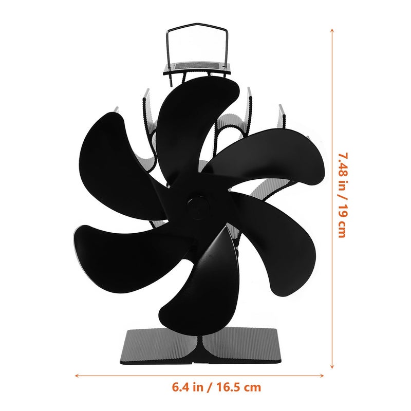 Heat Powered Fireplace Fan 5 Blade Silent Stove Blower Warm Air Circulator - Image 3