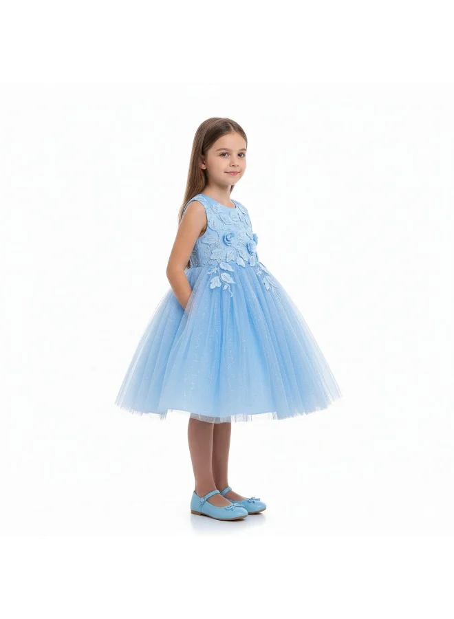 Bidani  Angel Blue Petal Frock for Women | Best Price UAE