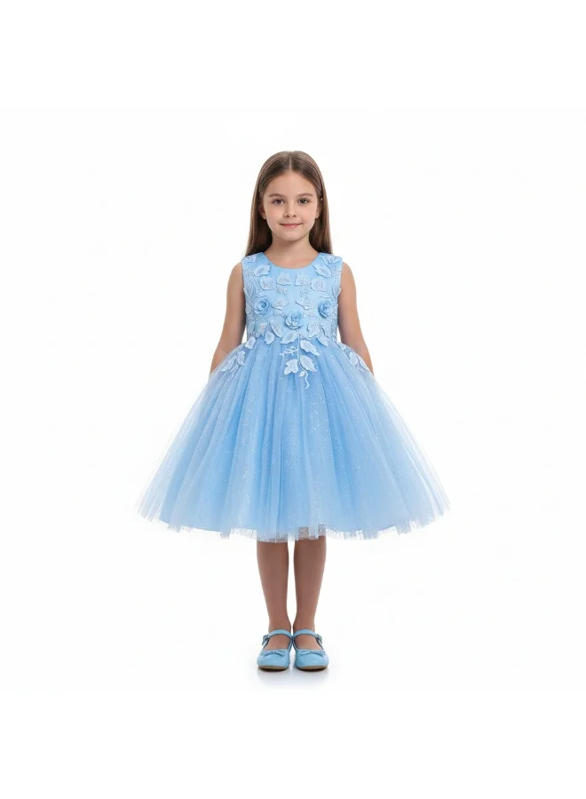 Bidani  Angel Blue Petal Frock for Women | Best Price UAE