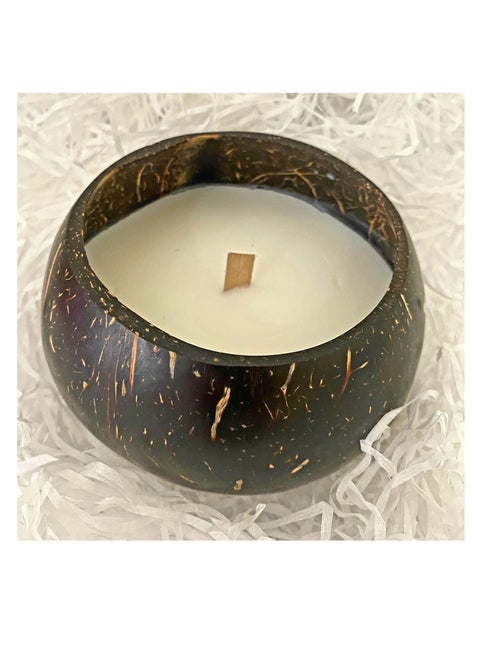 Scented Soy Wax Candles in Natural Coconut Shell