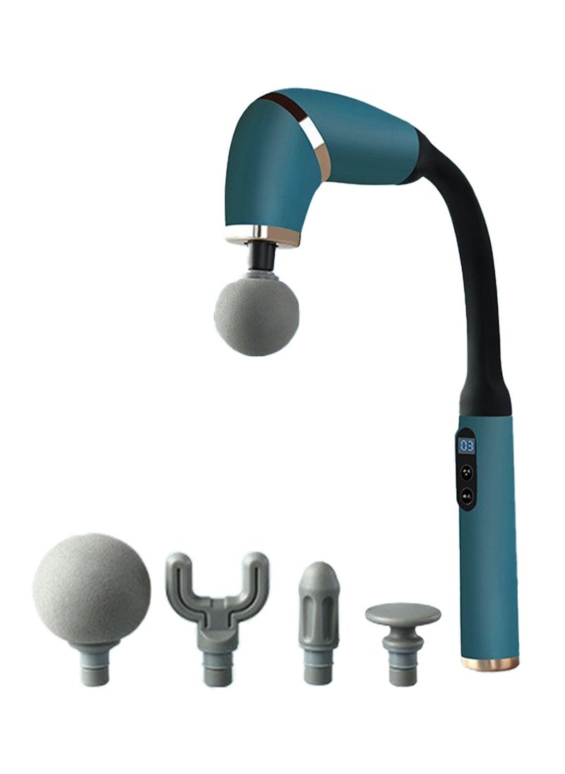 Generic - Massager with Extended Handle Revolutionary U-Shaped Back Massager For Pain Relief Deep Tissue Body Massage Hammer For Neck Shoulder Leg Reach Every Muscle with Ease , 6 speed intelligent variable , 4 professional level massage heads - Blue - Image 1