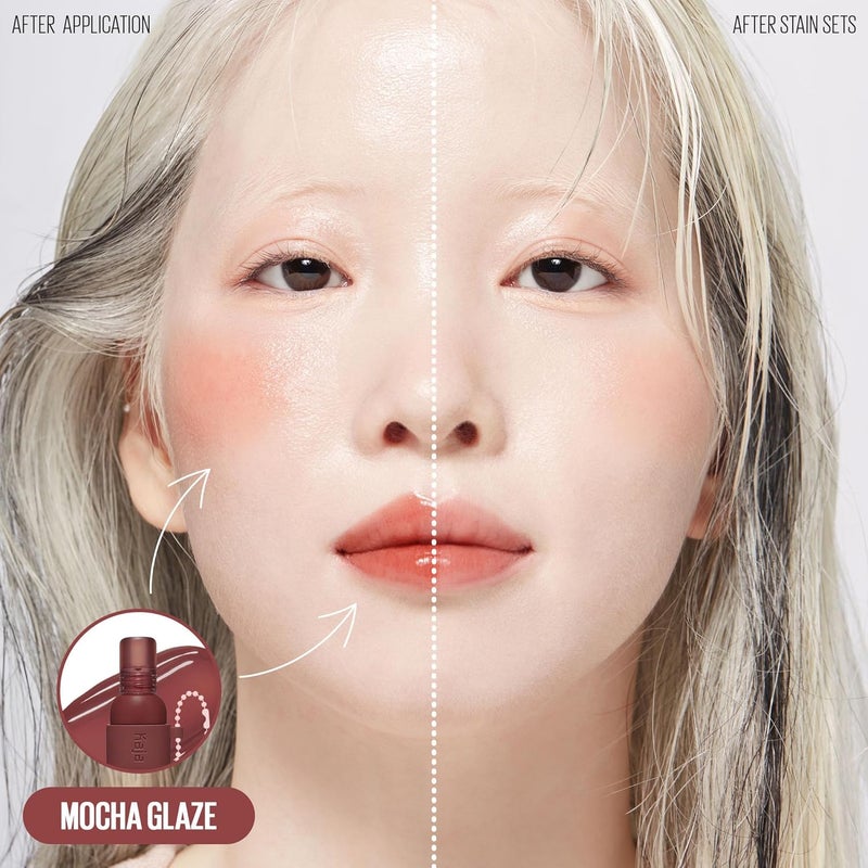 KAJA Lip & Blush Glazed Keychain Stain - Jelly Charm 06 Mocha Glaze - Buildable Lip and Cheek Tint - Vibrant Hydrating Jelly Formula for All Skin Tones - Image 4