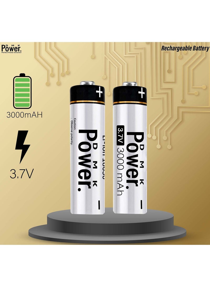 DMK Power 10pcs Rechargeable Button Top Li-on Battery 18650 3.7V 3000MAH Battery Compatible with Electric Tools Toys LED Flashlights Torch and Etc - Image 4