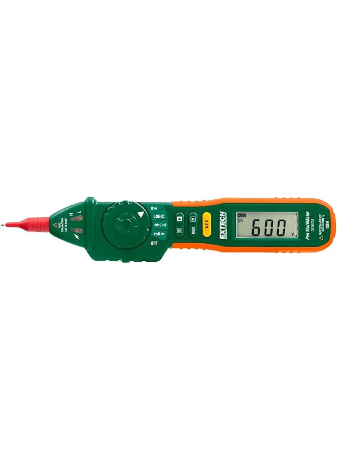 Extech 381676A Pen Multimeter With Built-In Ncv, Fully Loaded Pen-Style Meter With 9 Functions, Auto/Manual Ranging Pen-Style Multimeter, Large 2000 Count High Contrast Lcd Display, Green - Image 1