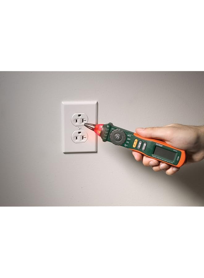 Extech 381676A Pen Multimeter With Built-In Ncv, Fully Loaded Pen-Style Meter With 9 Functions, Auto/Manual Ranging Pen-Style Multimeter, Large 2000 Count High Contrast Lcd Display, Green - Image 3