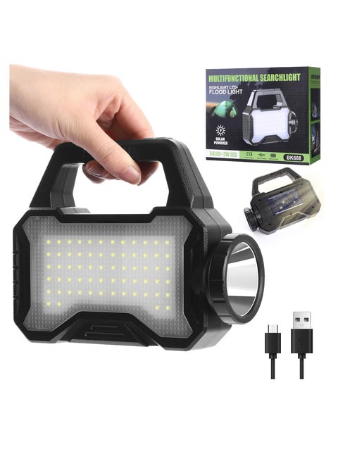 Solar Flashlight,Multifunctional Flashlight Solar Flashlight,led Flashlight Cell Phone Charger,USB Charging,Suitable for Home,Fishing,Outdoor Camping