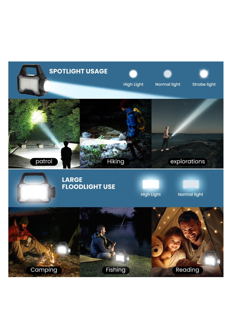 Solar Flashlight,Multifunctional Flashlight Solar Flashlight,led Flashlight Cell Phone Charger,USB Charging,Suitable for Home,Fishing,Outdoor Camping