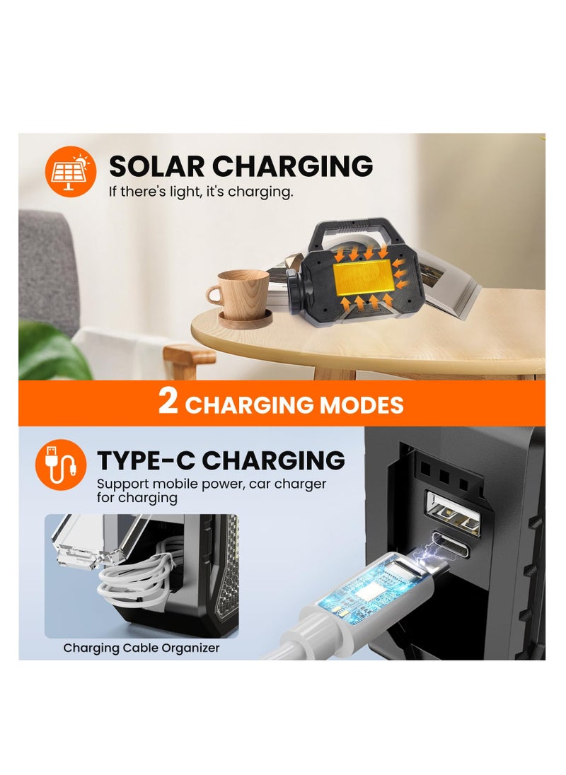 Solar Flashlight,Multifunctional Flashlight Solar Flashlight,led Flashlight Cell Phone Charger,USB Charging,Suitable for Home,Fishing,Outdoor Camping