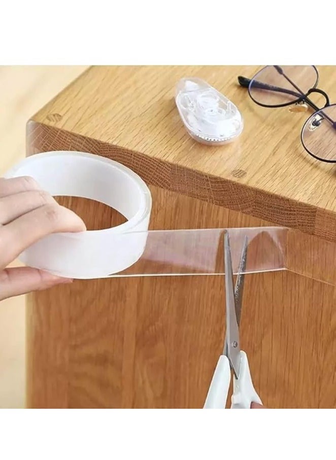 Generic - Double Face Nano adhesive is very strong and transparent, suitable for all purposes and surfaces, leaves no traces when removed and is also characterized by high viscosity - 3 meters long and 24 mm wide - Image 1