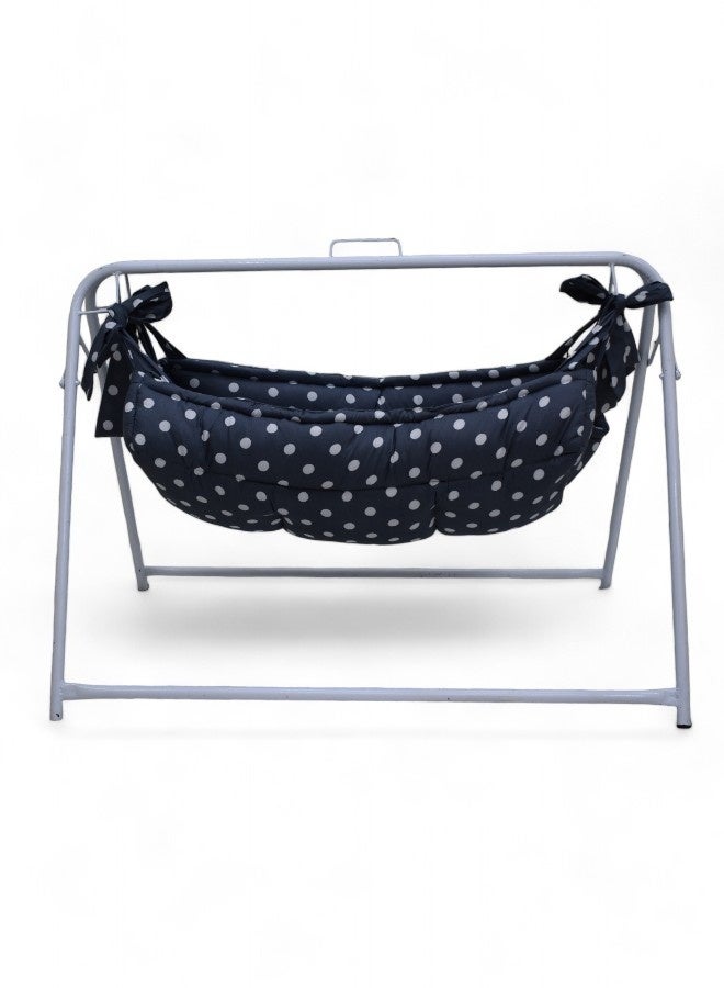 RIVAL Portable Baby Cradle with Durable Metal Frame - Soothing Manual Swing Bed for Infants & Newborns - Lightweight & Easy to Assemble - Image 1