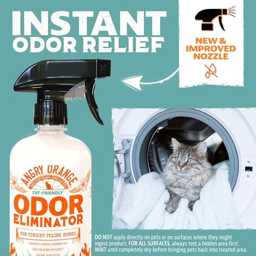 ANGRY ORANGE Pet Odor Eliminator for Cat Urine, Carpet Stains, and Strong Smells – Fresh Scent Odor Remover- 24 oz - Image 2