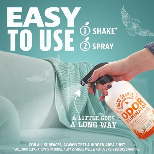ANGRY ORANGE Pet Odor Eliminator for Cat Urine, Carpet Stains, and Strong Smells – Fresh Scent Odor Remover- 24 oz - Image 4