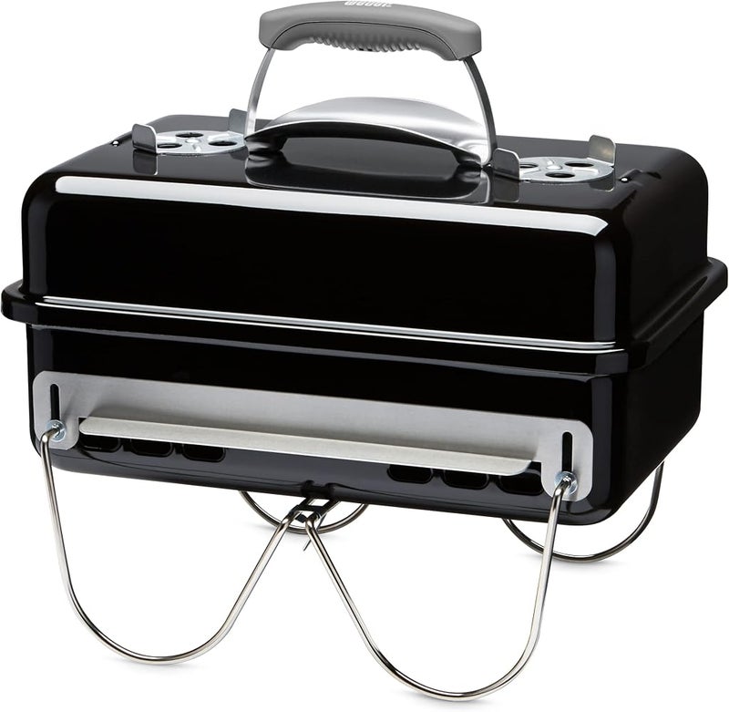WEBER - Go-Anywhere Barbecue, portable charcoal grill, Porcelain-enameled base and lid, 36.9cm Height x 53.4cm Width x 31cm Depth - Image 1