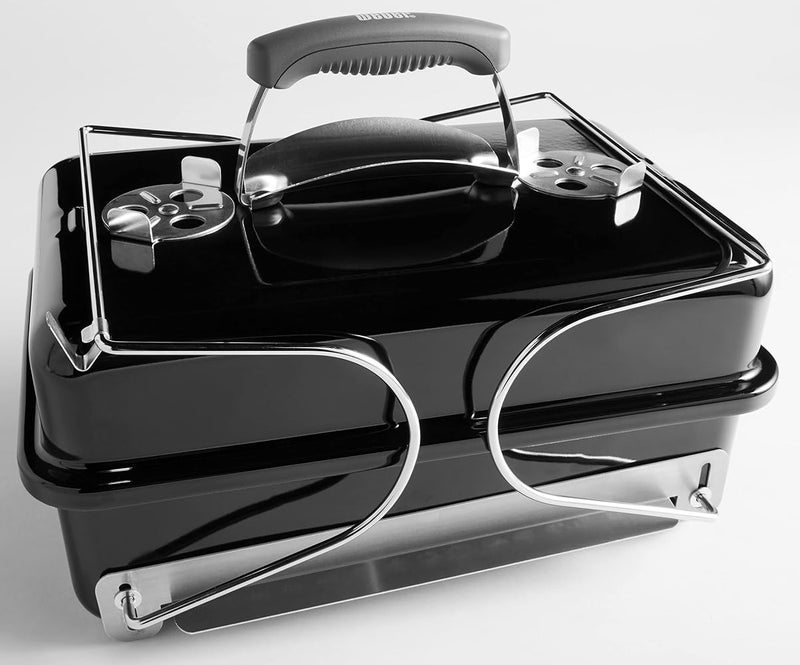 WEBER - Go-Anywhere Barbecue, portable charcoal grill, Porcelain-enameled base and lid, 36.9cm Height x 53.4cm Width x 31cm Depth - Image 5