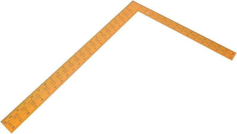 Yellow Aluminum Ruler Multifunctional Woodworking Tool for Inspection and Measurement - Image 4