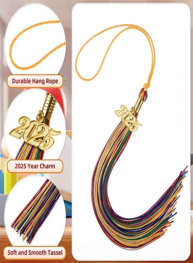 MixTeach 12 Pieces Graduation Tassel with 2025 Charm for Graduations Cap, Charm Graduation Tassel Decorations for Graduation Ceremony Graduation Party Supplies Accessories(Multicolor, 2025) - Image 3