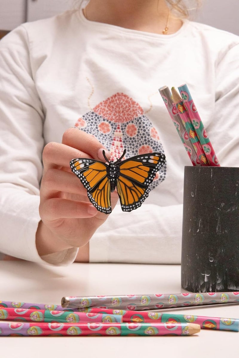 Papo handpainted  figurine Wild animal kingdom  Butterfly 50260 Collectible  For Children  Suitable for Boys and Girls From 3 years old Orange  Black - Image 2