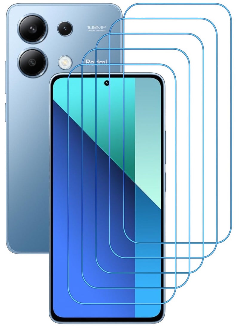 ACLIX 5 Pieces Antistatic ESD Dustproof Premium Quality High Definition Clear Tempered Glass Screen Protector Designed For Xiaomi Redmi Note 13 - Image 1