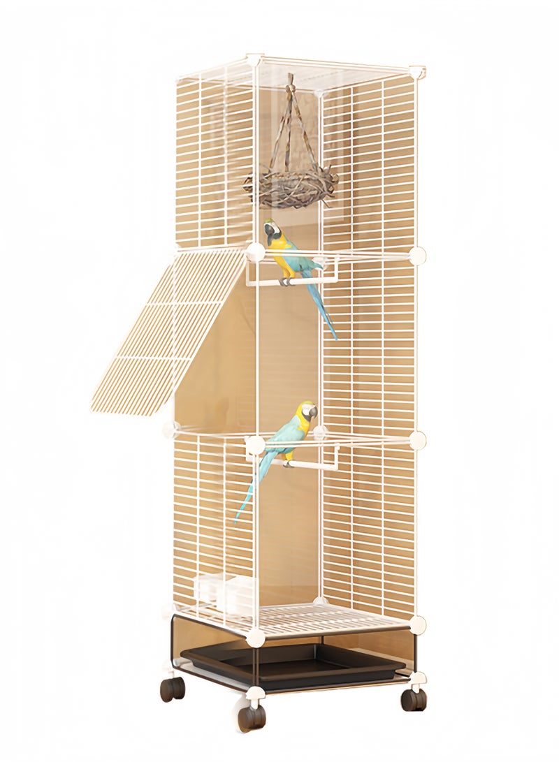 MissTiara Clear Transparent Bird Cage for Optimal Visibility and Convenience  S 37*37*125 - Image 1