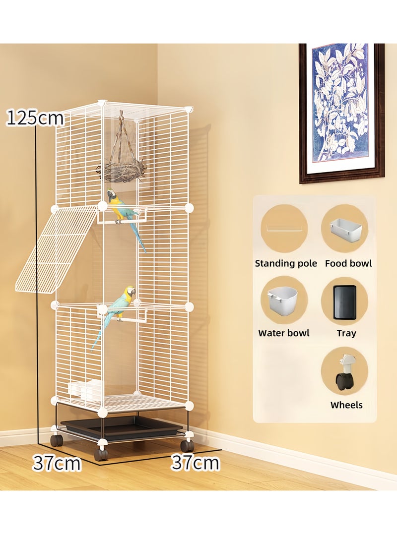 MissTiara Clear Transparent Bird Cage for Optimal Visibility and Convenience  S 37*37*125 - Image 3