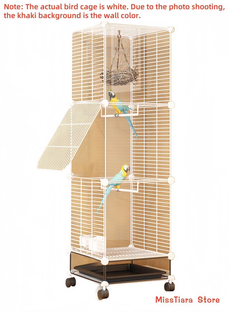 MissTiara Clear Transparent Bird Cage for Optimal Visibility and Convenience  S 37*37*125 - Image 4