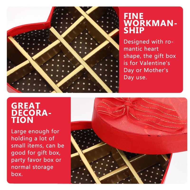 EXCEART Valentine S Day Heart Shaped Chocolate Box with 10 Compartments - Creative Storage Container for Candy Chocolates and Small 6.5X5.7X1.6 Inches 4Pcs - Image 5
