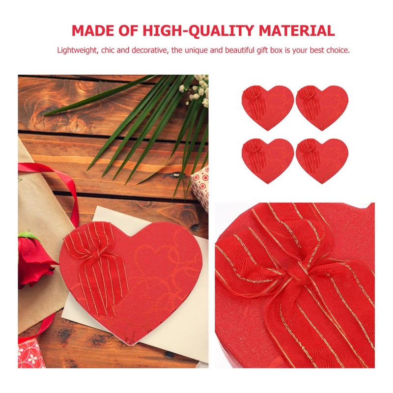 EXCEART Valentine S Day Heart Shaped Chocolate Box with 10 Compartments - Creative Storage Container for Candy Chocolates and Small 6.5X5.7X1.6 Inches 4Pcs - Image 4