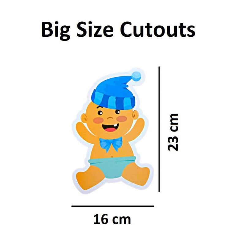 WP WANNA PARTY Wanna Party Baby Shower Combo Decorations Set - 18Pcs | Baby Shower Banner | Baby Shower Cake Topper | Pregnancy Photoshoot Material Items Supplies For Baby Shower Decoration Items - Image 5