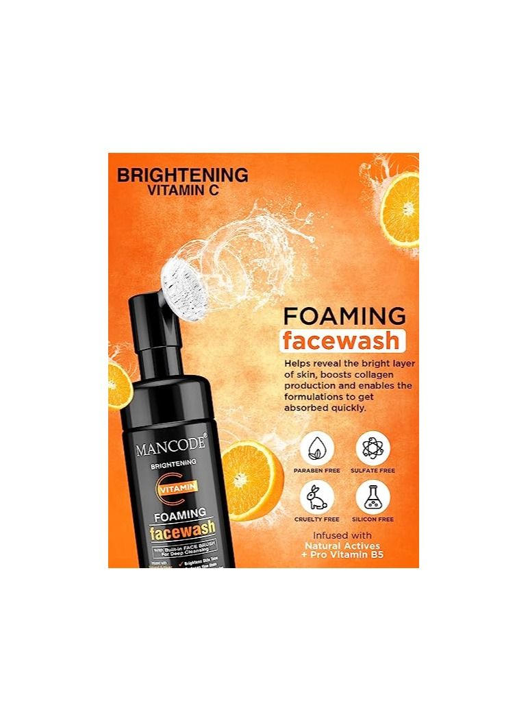 MANCODE Mancode Vitamin C Foaming Face Wash With Built in Face Brush 150ml - Image 2