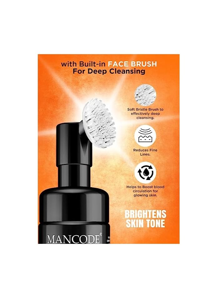 MANCODE Mancode Vitamin C Foaming Face Wash With Built in Face Brush 150ml - Image 3