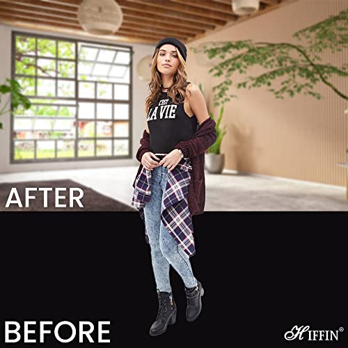 HIFFIN® Black 6X9FT Professional Backdrop for Background Photography Background Stand for Photo Light Studio Accurate Size (6x9 Ft, Black) - Image 2
