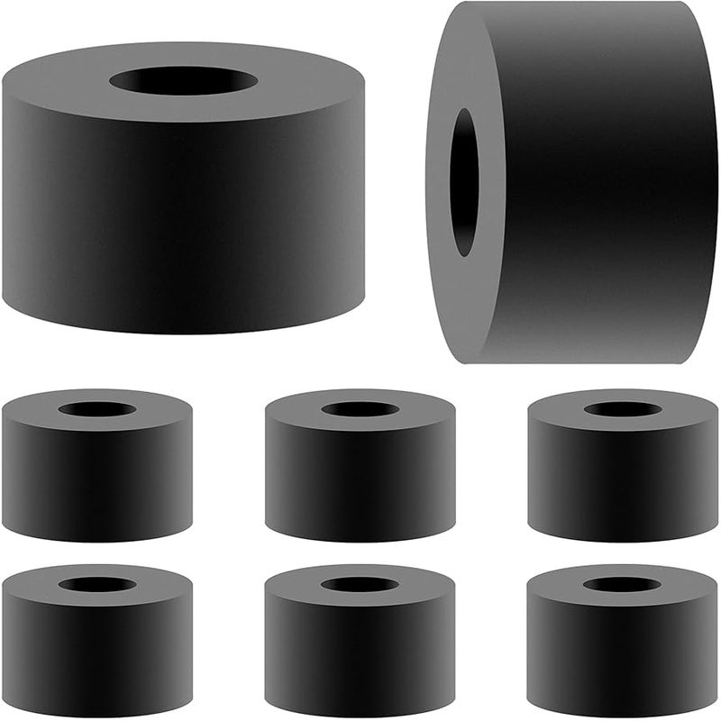 Aifeier ET 8Pcs 1 OD x 3/8 ID x 3/5 Inch Thickness Black Multi-Purpose Rubber Spacers | Anti Vibration Round Bushing Washers | for Car Accessories, Motor, Home, Screws, Bolts | Thickened Design - Image 1