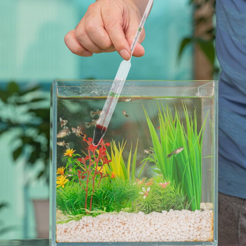 Veemoon 1set Salinity And Specific Gravity Hydrometer With Wooden Box And Plastic Cylinder For Saltwater Aquarium Fish Tank And Aquaculture Water Testing - Image 5