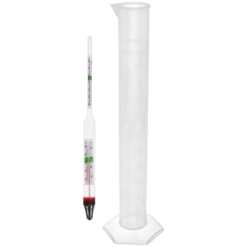 Veemoon 1set Salinity And Specific Gravity Hydrometer With Wooden Box And Plastic Cylinder For Saltwater Aquarium Fish Tank And Aquaculture Water Testing - Image 2