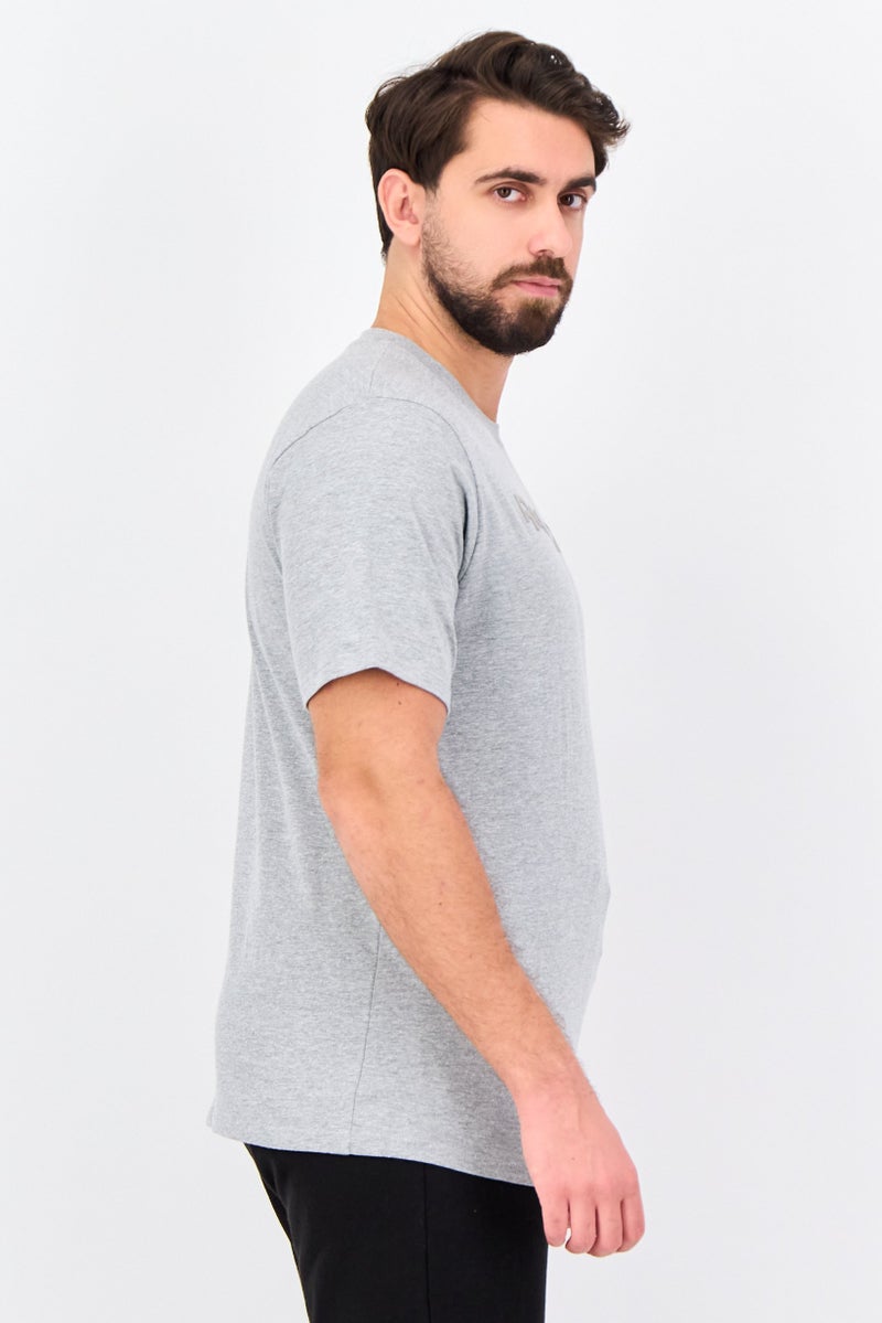 Reebok Men Sportswear Fit Short Sleeve Outdoor T-Shirt, Grey - Image 3