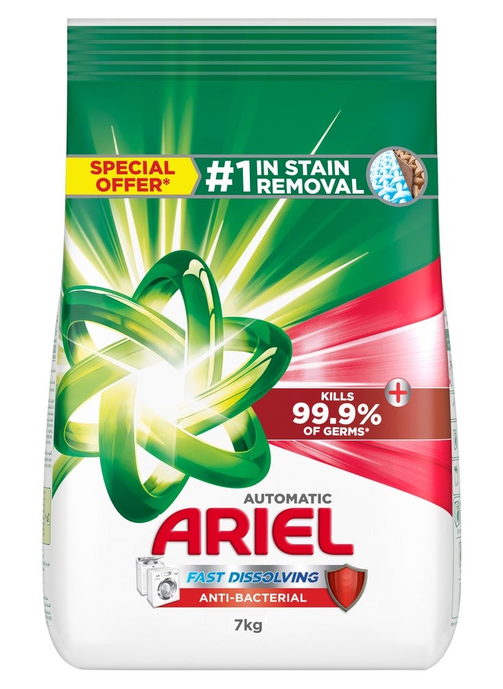 Ariel Anti-Bacterial Fast Dissolving Laundry Detergent Powder 7kg  - Image 1