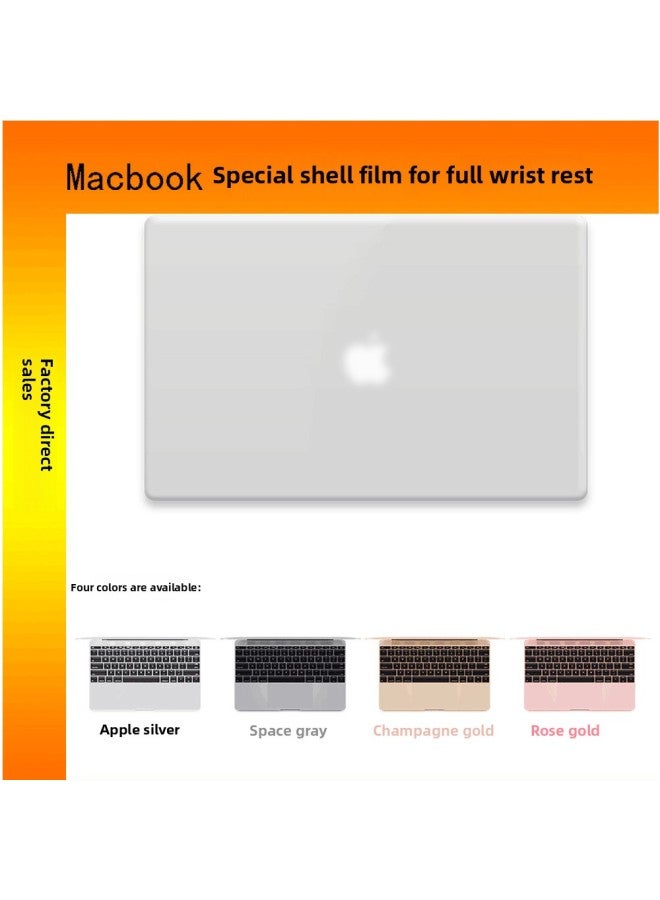For Apple Macbook Air13.3 Inch Pro13 Body Sticker 15 Notebook 12 Shell 11 Protective Film-Color:Rose Gold-Dimensions:11 Inch Full Support