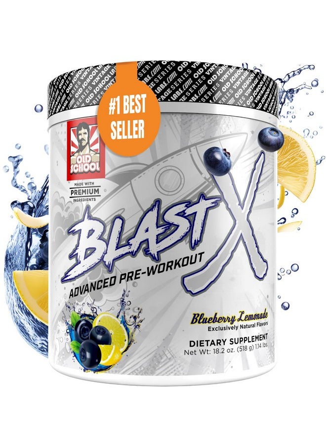 Old School Labs Blast X Advanced Pre Workout Powder, Intense Energy Booster Preworkout for Men & Women, Natural Caffeine + ZumXR®, Beta Alanine, Citrafuze™, L-Citrulline & Taurine for Strength, Focus & Endurance  - Image 1